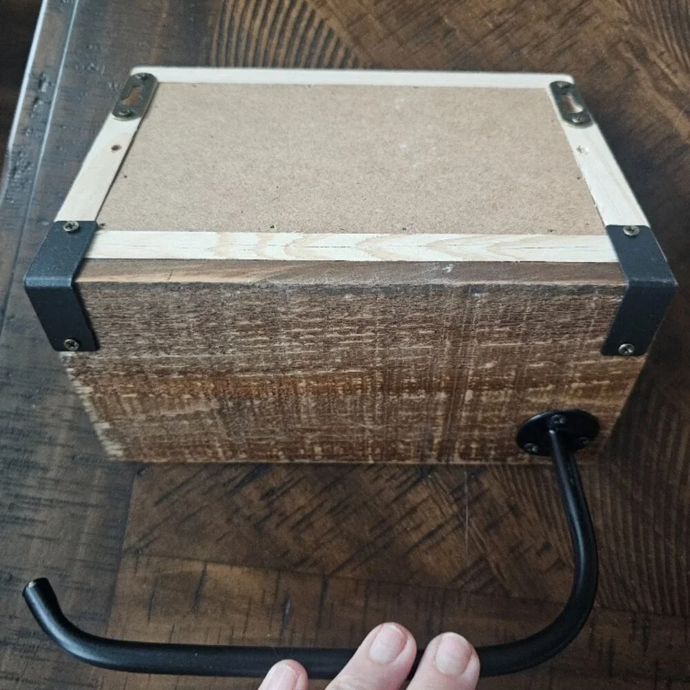 Metal and Wood Rustic Toilet Paper Holder / Hand Towel Hook ~ 2 AVAILABLE